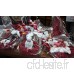 Coffret cadeau éponge Ours Blanc sculptée à la main en 1 x Serviette 100 x 50 cm Rouge  1 x Garde main chuh Blanc - B06WW7DRW1
